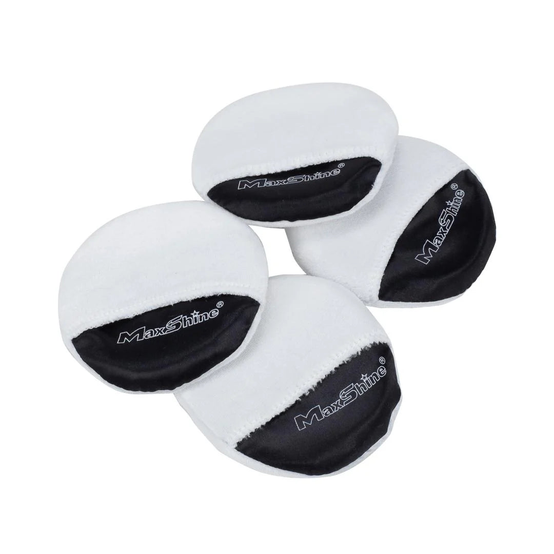 Maxshine Finger Hold Microfiber Wax Applicator Pad - 4 Pack