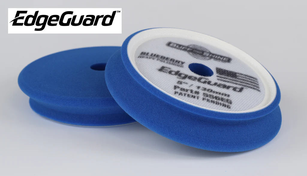 BUFF and SHINE EdgeGuard Blueberry Foam Pad - Heavy Polishing (3", 5", 6")