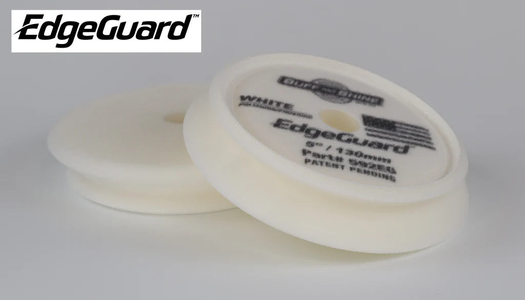 BUFF and SHINE EdgeGuard White Foam Pad - Polishing/Finishing (3", 5", 6")